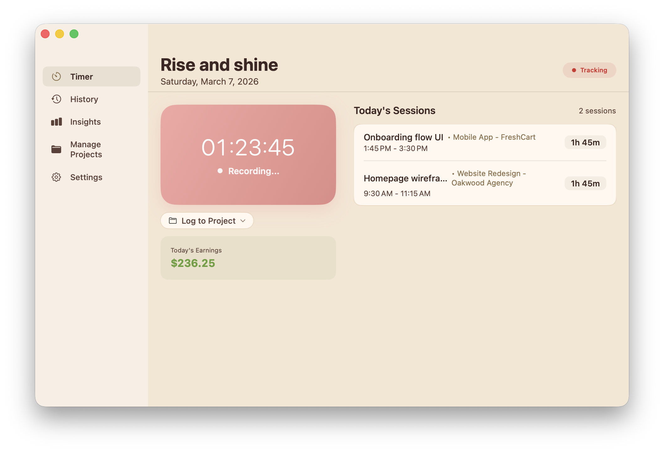 Hourly on Mac