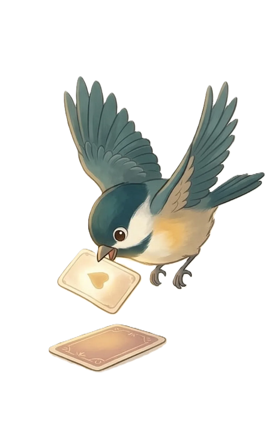 Chickadee picking a post to save